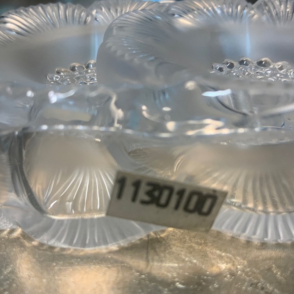 Lalique Anemone Glass Flower "Deux Fleurs" Perfume Bottle, Frosted Flowe… - Picture 5 of 6